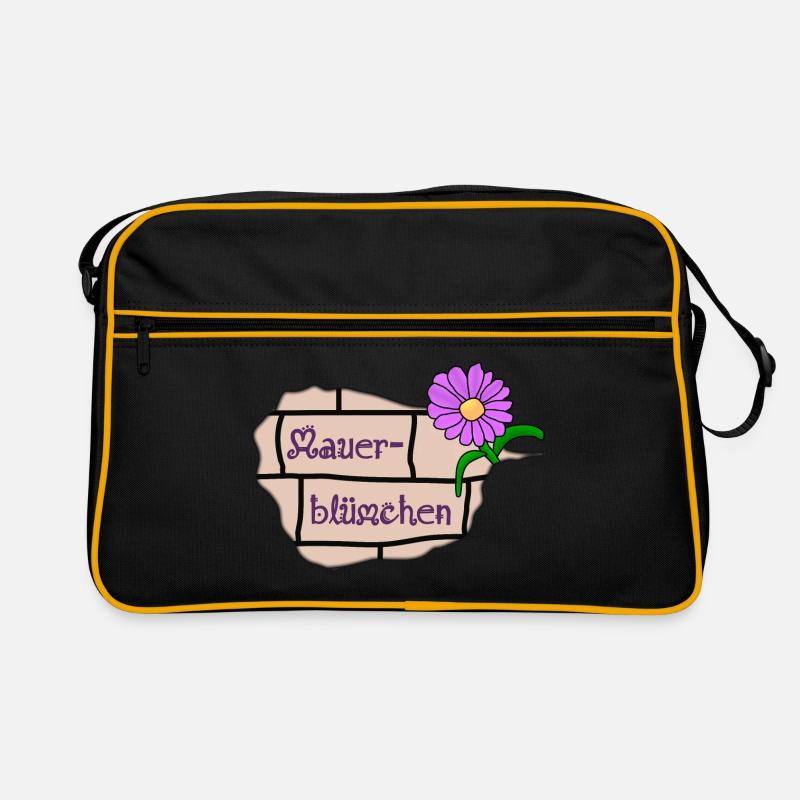 Mauerblümchen Retro Tasche
