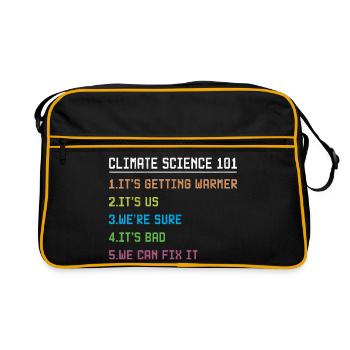 Marche des sciences Jour de la Terre Scientifiques sur les changements climatiques - Sac Retro - noir/or - Devant