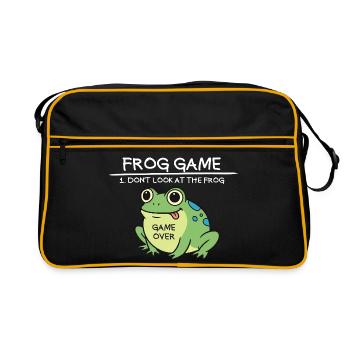 Frog Game Don't Look at the Frog Funny Fr - Retro Bag - black/gold - Front