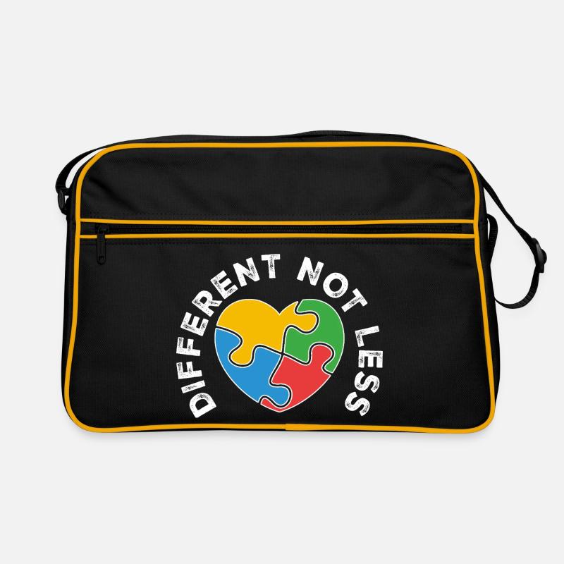 PuzzleHerz Vielfalt vereint Farben - Retro Tasche - Schwarz/Gold