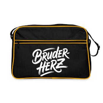 Brother Heart Brothers Big Bro Saying Little Brother - Retro Bag - black/gold - Front