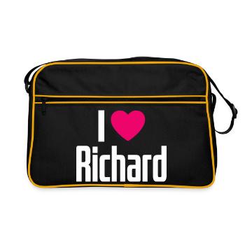 J’aime Richard Pink Heart J’aime Richard - Sac Retro - noir/or - Devant