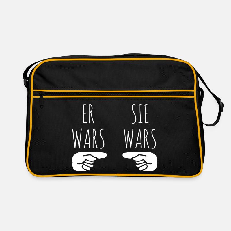 Er wars sie wars Retro Tasche