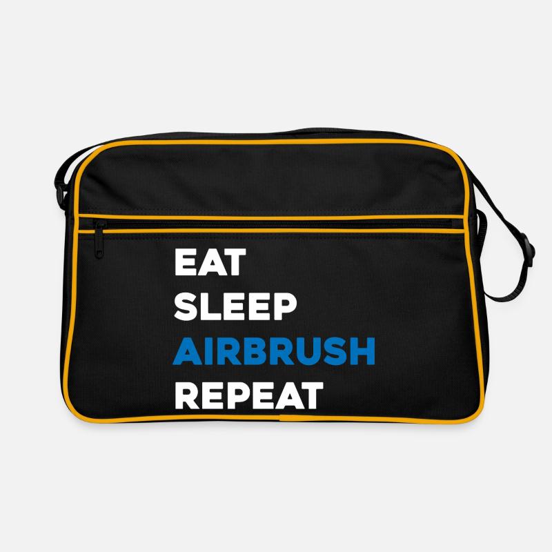 Eat Sleep Airbrush Repeat - Constructeur de maquettes à l’échelle Sac Retro