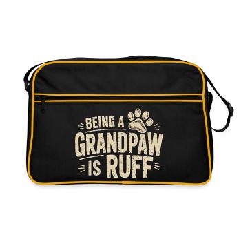 Being a Grandpaw is Ruff - Retro Bag - black/gold - Front