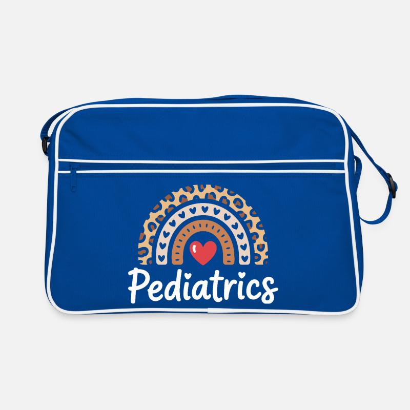 Pädiatrie Regenbogen Herz Retro Tasche