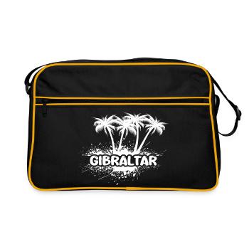 Logo des Éclaboussures des Palmiers de Gibraltar - Sac Retro - noir/or - Devant