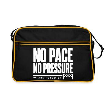No Pace No Pressure - Retro Bag - black/gold - Front