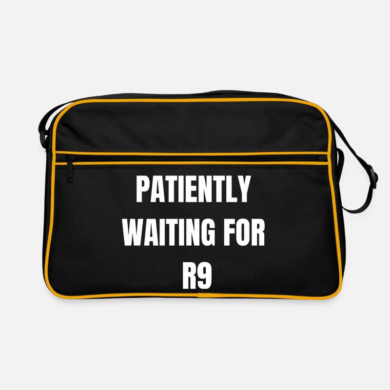 Attendre patiemment R9 - Sac Retro - noir/or