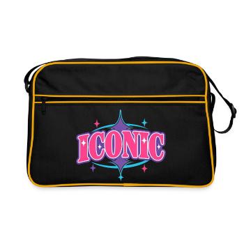 Iconique – Vecteur de déclaration rétro à empattement Gynky Y2K - Sac Retro - noir/or - Devant