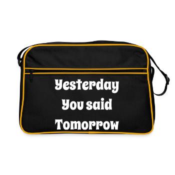 Hier, tu as dit demain - Sac Retro - noir/or - Devant