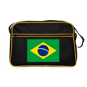 Drapeau br - Sac Retro - noir/or - Devant