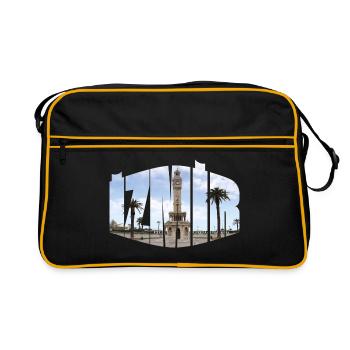 Izmir clock tower - Retro Bag - black/gold - Front