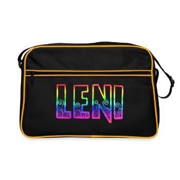 leni rs regenbogen - Retro Tasche - Schwarz/Gold - Vorne