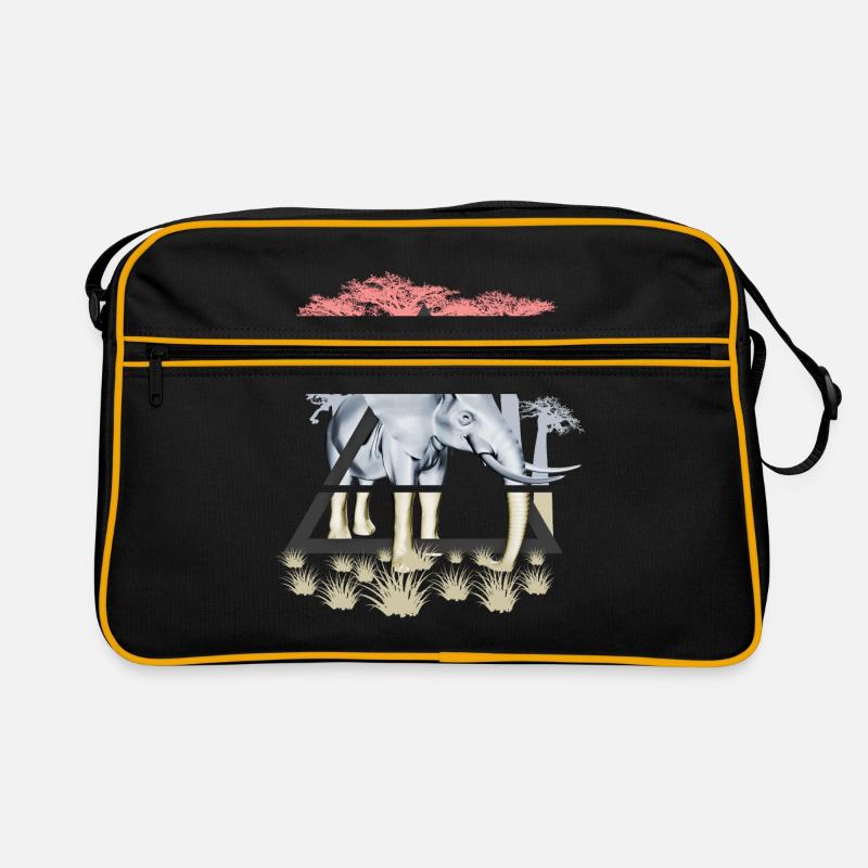 Savannah wise elephant Retro Bag