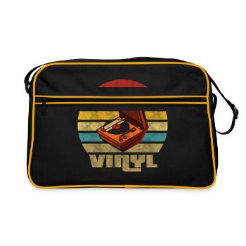 Vinyl Vintage Retro Music Box Record Record - Retro Bag - black/gold - Front