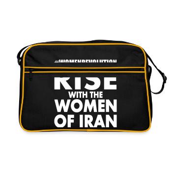 Rise with the women of iran - Retro Bag - black/gold - Front