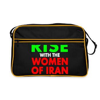 Rise with the women of iran - Retro Bag - black/gold - Front