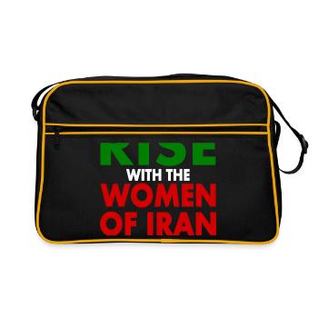 Rise with the women of iran - Retro Bag - black/gold - Front