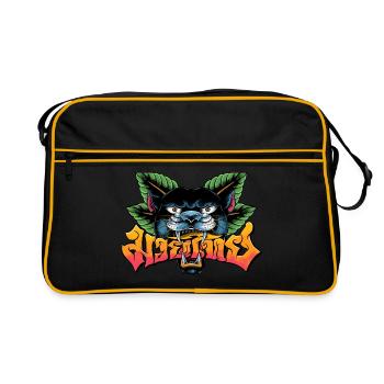 Muay Thai Boxing Panther - Retro Tasche - Schwarz/Gold - Vorne