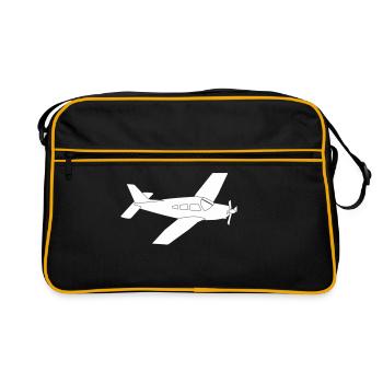 pa28 Aircraft Pilot Motor Plane Motor Plane - Retro Bag - black/gold - Front