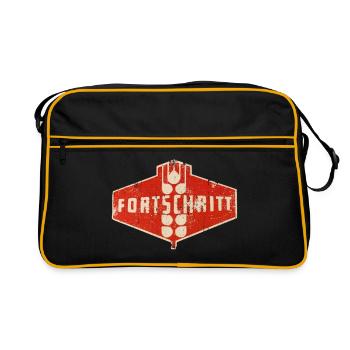 DDR Fortschritt Traktor - Landmaschinen - Retro Tasche - Schwarz/Gold - Vorne