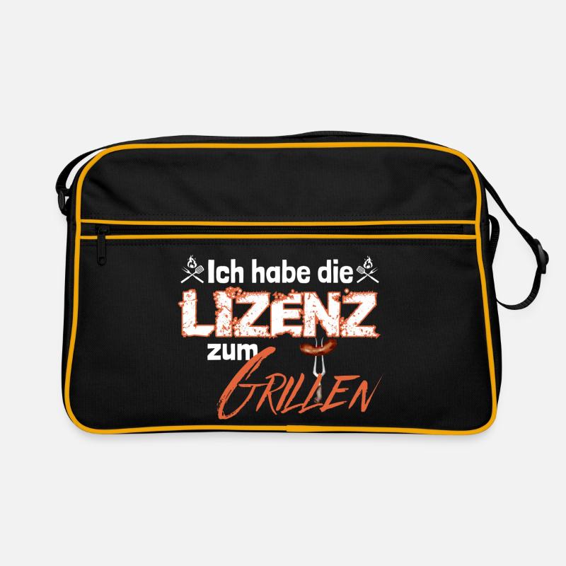 Lizenz zum Grillen Retro Tasche