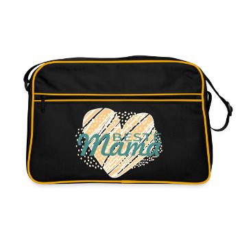 BesteMama - Retro Tasche - Schwarz/Gold - Vorne