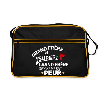 Super Grand Frère Paraphrase Heroïque - Sac Retro - noir/or - Devant