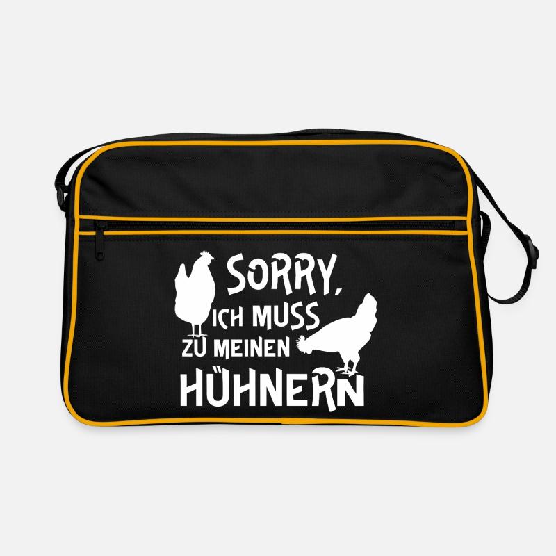 Humorous chicken design with text Retro Bag