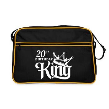 20th Birthday king - Retro Bag - black/gold - Front