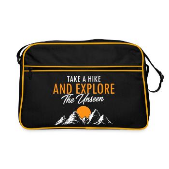 Explorez les sentiers de la nature Faites une randonnée En savoir plus - Sac Retro - noir/or - Devant