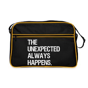 the unexpected always happens - Sac Retro - noir/or - Devant