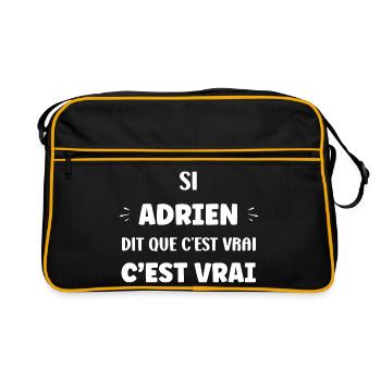 Adrien says it's true - Retro Bag - black/gold - Front