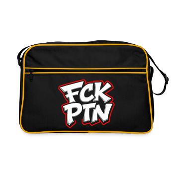 Déclaration anti-Poutine du FCK PTN - Sac Retro - noir/or - Devant