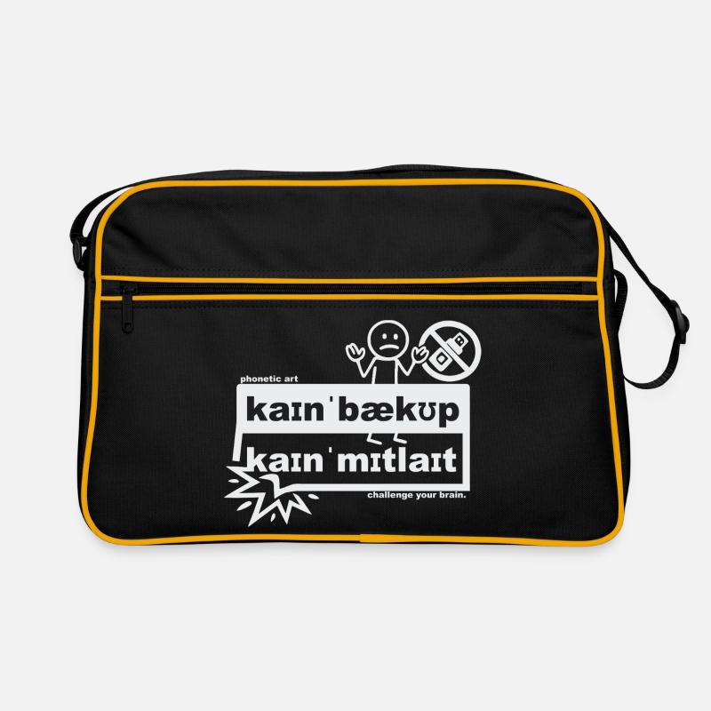 No backup, no pity - phonetic art Retro Bag