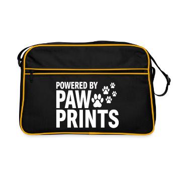 Powered By Paw Prints Dog Love Statement - Retro Bag - black/gold - Front