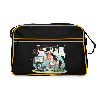 Digital Graffiti Pony - Sac Retro - noir/or - Devant