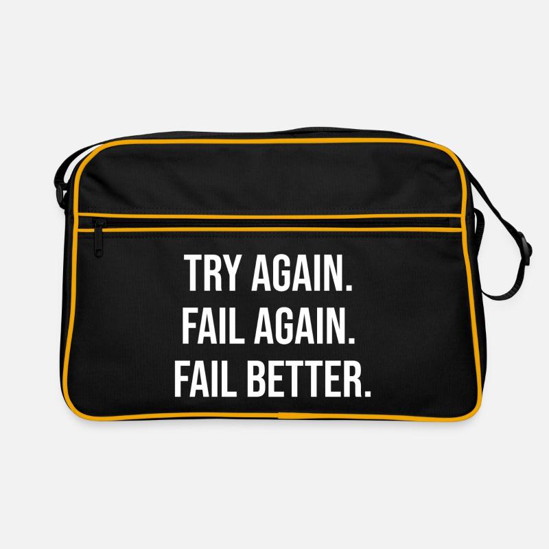 Try Again. Fail Again. Fail Better. Retro Bag