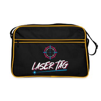 Retro Laser Tag Neon Gaming Design - Retro Bag - black/gold - Front