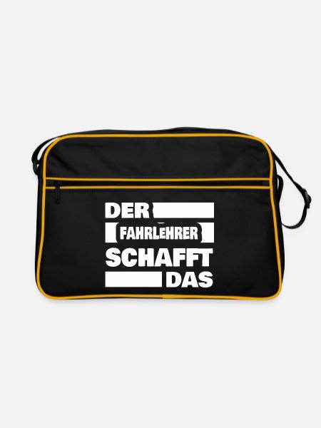 Beruf Fahrlehrer - Retro Tasche - Schwarz/Gold