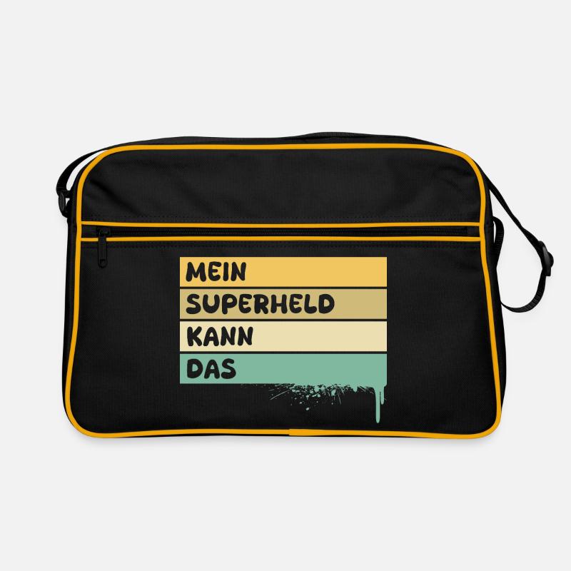 Superheld als Handwerker Retro Tasche