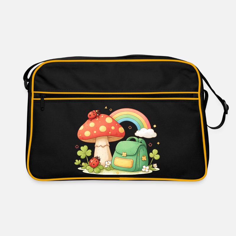 Kawaii Mushroom Rainbow Backpack Child School Design Retro Bag