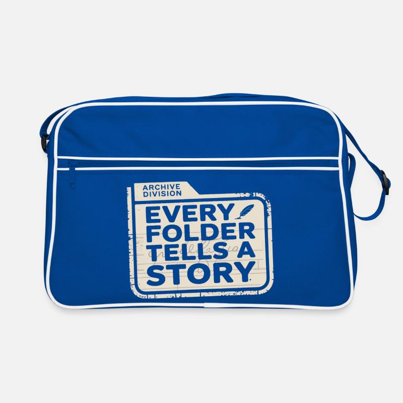 Jeder Ordner erzählt eine Geschichte Retro Tasche