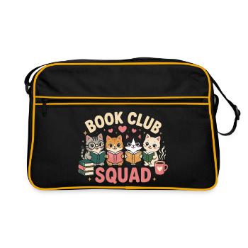 Escouade des chats du club de lecture - Sac Retro - noir/or - Devant