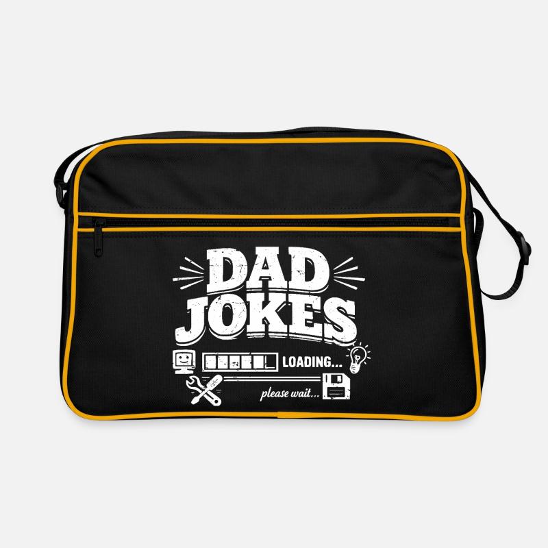 Dad Jokes Loading Please Wait - Retro Bag - black/gold