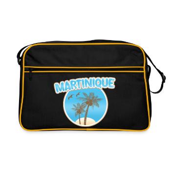Plage de la Martinique - Sac Retro - noir/or - Devant