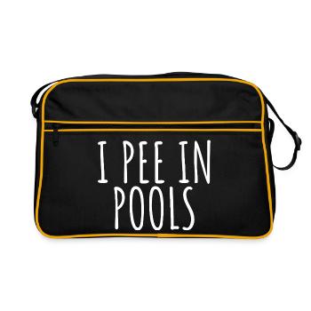 Vérité au bord de la piscine Texte dessiné à la main - Sac Retro - noir/or - Devant