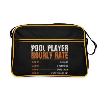 Tarif horaire des joueurs de billard - Sac Retro - noir/or - Devant