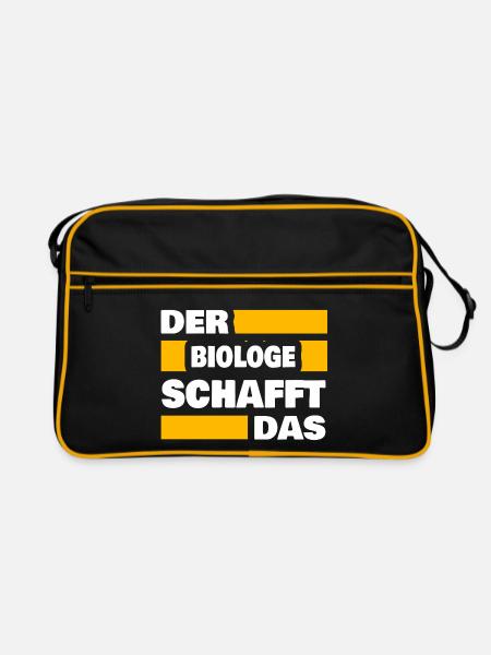 Beruf Biologe - Retro Tasche - Schwarz/Gold
